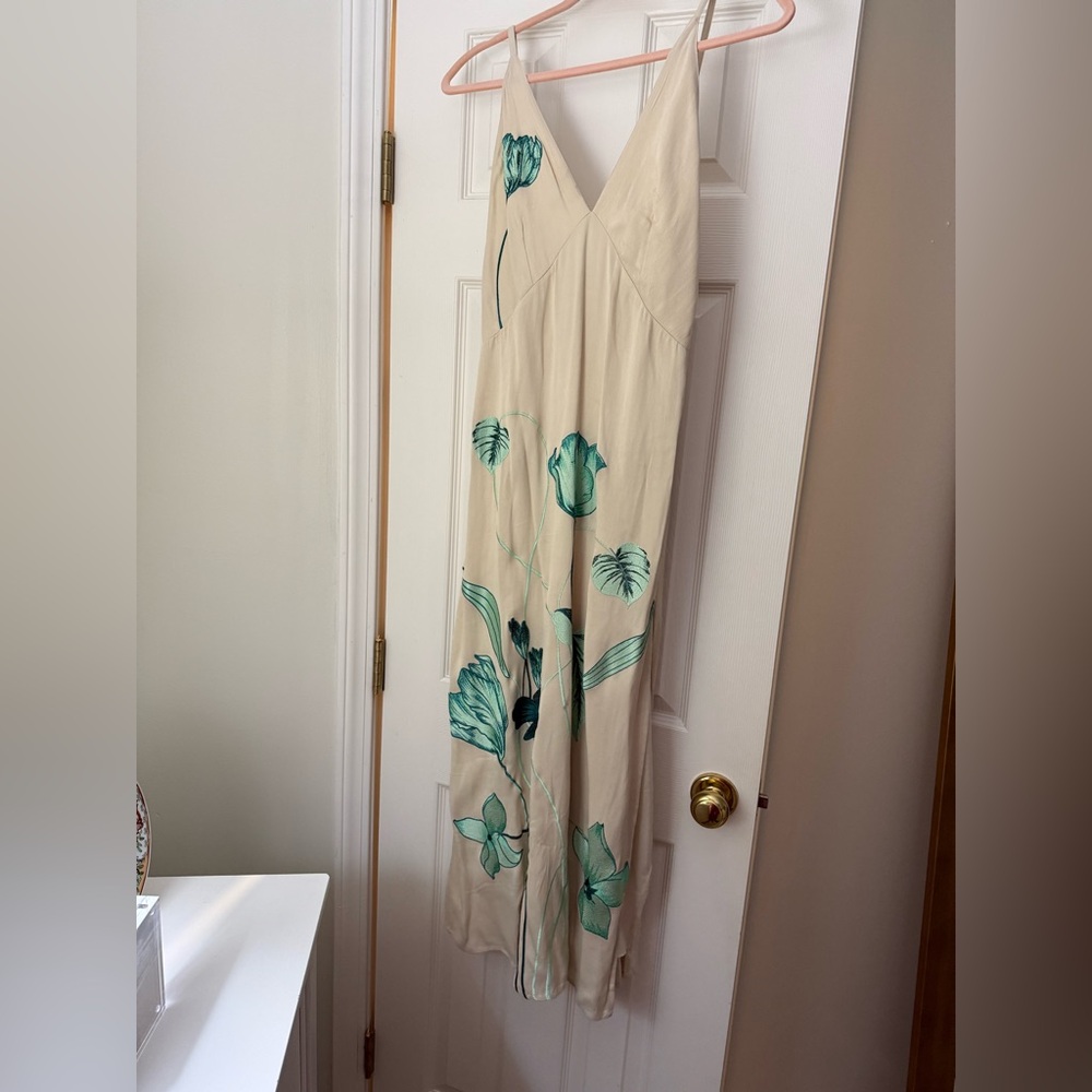 ASOS Floral Cream Maxi Dress